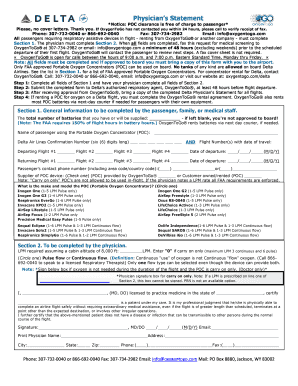 Delta Physician's Statement