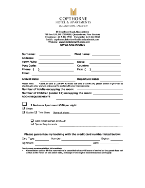Hotel Booking Form