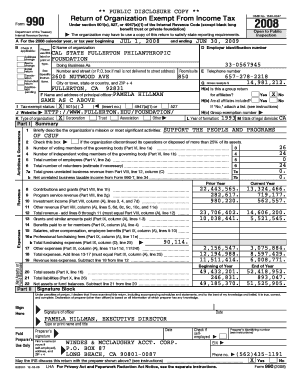 Form 990 Return of Organization Exempt From Income Tax