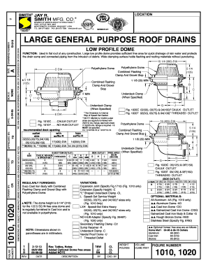Roof Drain Technical Specifications