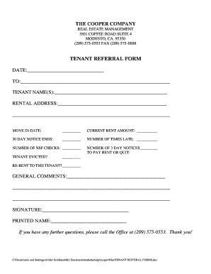 Tenant Referral Form