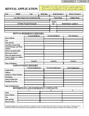 Rental Application Form