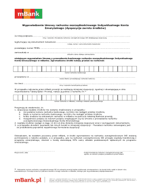 Dyspozycja wypaty rodkw z rachunku IKE na rzecz ...