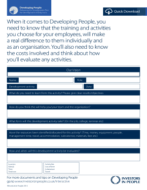 Employee Development Activity Form