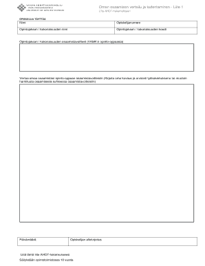 Student Competence Comparison and Verification Form