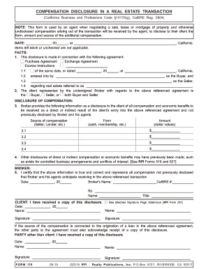 California Compensation Disclosure Form