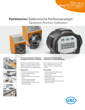 Newsflyer Elektronisch Positionsanzeigen deutsch englisch PositionLine Positionsanzeige Auswerteelektronik Flyer Prospekt Broschre - sks