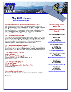 Our current membership committee chairman, Joe Dotzler, is resigning,