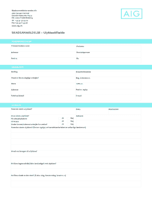 Accident Report Form