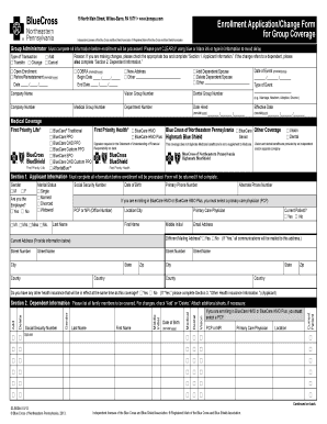Enrollment Application for Group Health Coverage