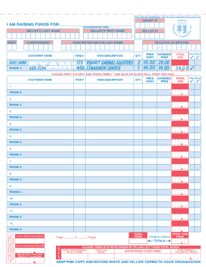 Midwest Fundraising Sales Order Form