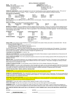 Rental Purchase Agreement