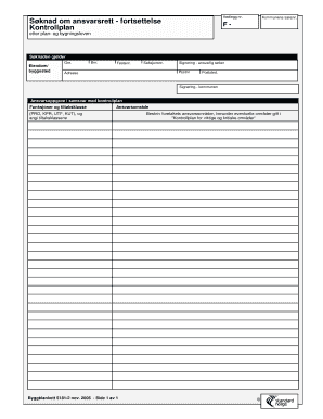 Norwegian Responsibility Claim Application