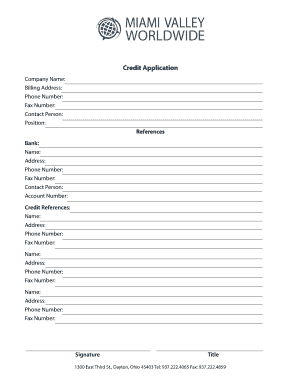 Credit Application Form