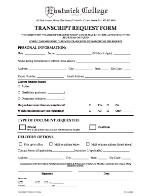 Transcript Request Form