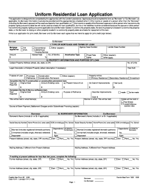 Uniform Residential Loan Application