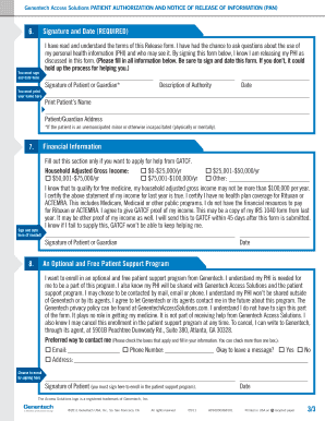 Patient Authorization and Notice of Release of Information
