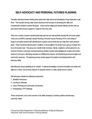 Self-Advocacy and Personal Futures Planning Guide