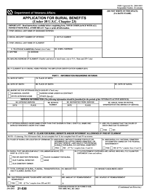 Application for Burial Benefits