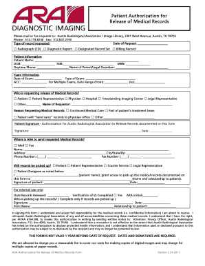 Patient Authorization for Release of Medical Records