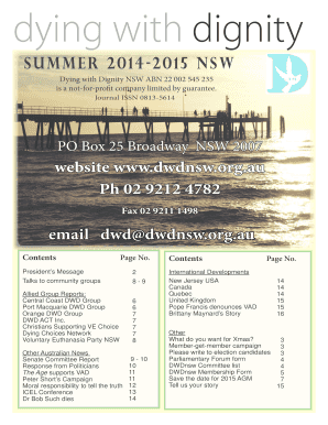 Dying with Dignity NSW Membership Form