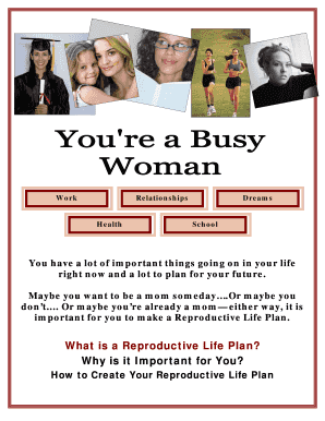 Reproductive Life Plan Guide