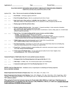 Walton County Building Permit Checklist