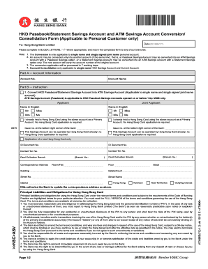 Hang Seng Bank Account Conversion Form