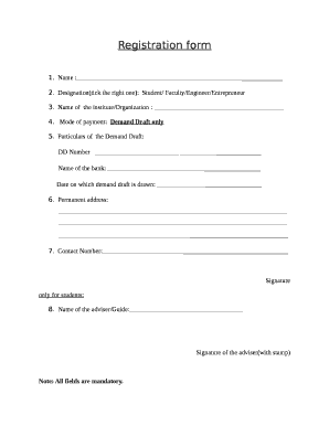 Registration Form