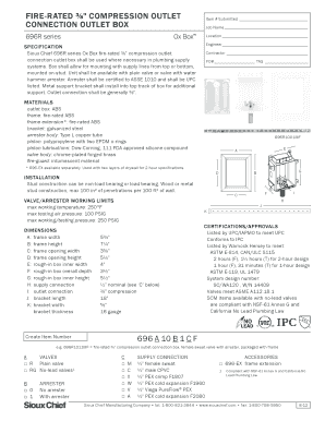 Fire-Rated Compression Outlet Box Specification
