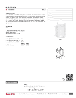 Sioux Chief 696 Series OxBox Specification