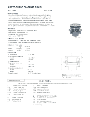Above-Grade Flashing Drain Specification