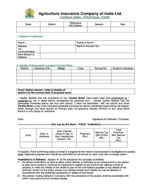 agriculture insurance form pdf