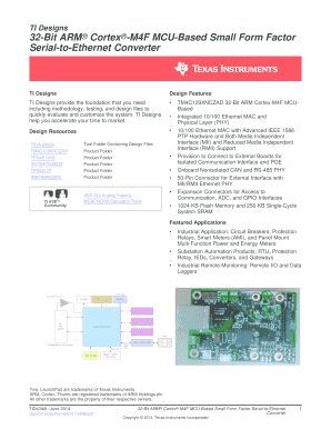 Fillable Online 32 Bit Arm Cortex M4f Mcu Based Small Form Factor Serial To Ethernet Converter Verified Design Fax Email Print Pdffiller