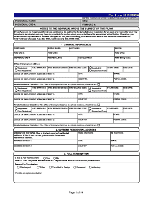 Uniform Termination Notice for Securities Industry Registration