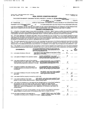Wisconsin Real Estate Condition Report