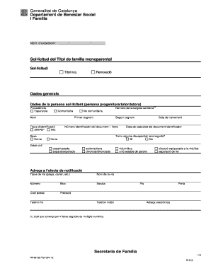 Single Parent Family Title Application