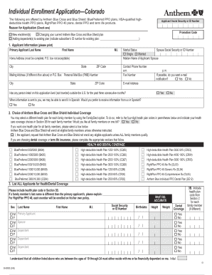 Colorado Individual Health Insurance Application