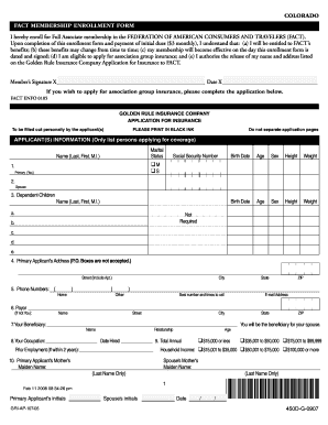 FACT Membership Enrollment Form