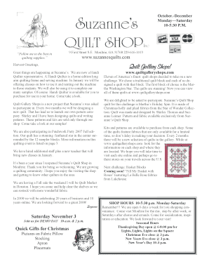 Quilt Shop Holiday Wish List