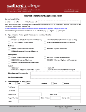 International Student Application Form