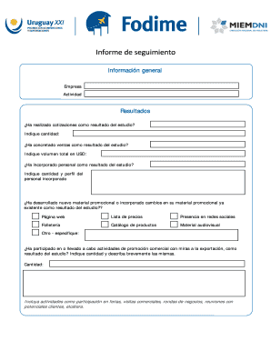 Informe de seguimiento