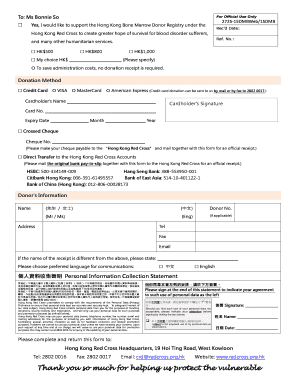 Hong Kong Red Cross Donation Form
