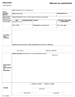 Police Clearance Certificate Application