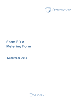 Metering Form F(1)