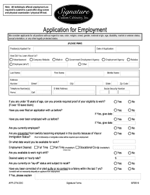 Application for Employment