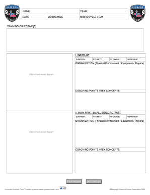 Soccer Training Session Plan