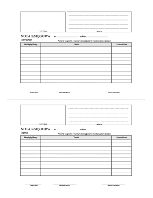 Accounting Note Template