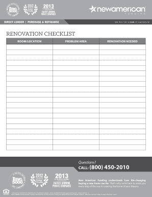 Moving and Renovation Checklist
