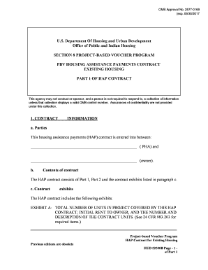 HUD Section 8 Project-Based Voucher HAP Contract